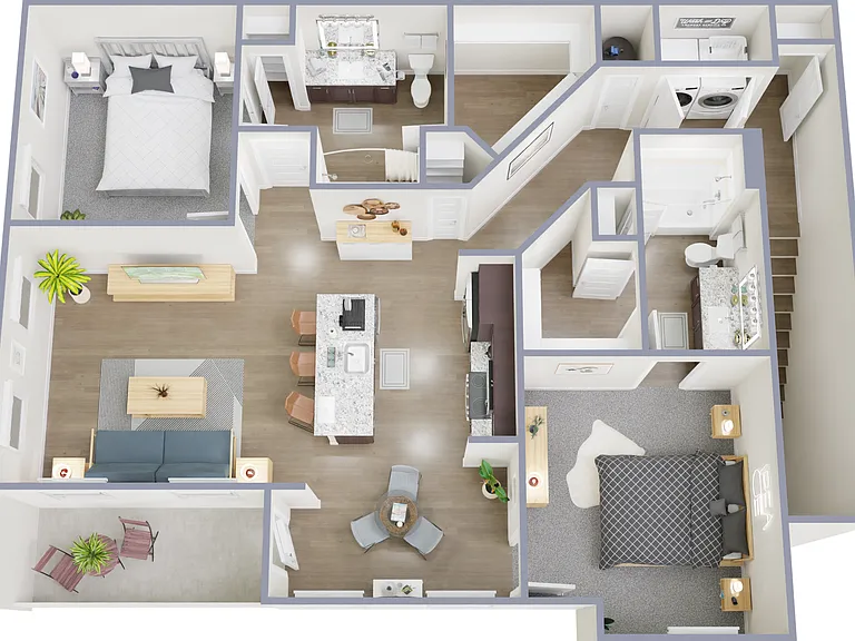 B1 2 Bed 2 Bath - Cathedral Lakes Apartments B1 2 Bed 2 Bath - Cathedral Lakes Apartments