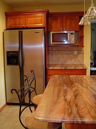 Rich Cherry Wood Cabinets