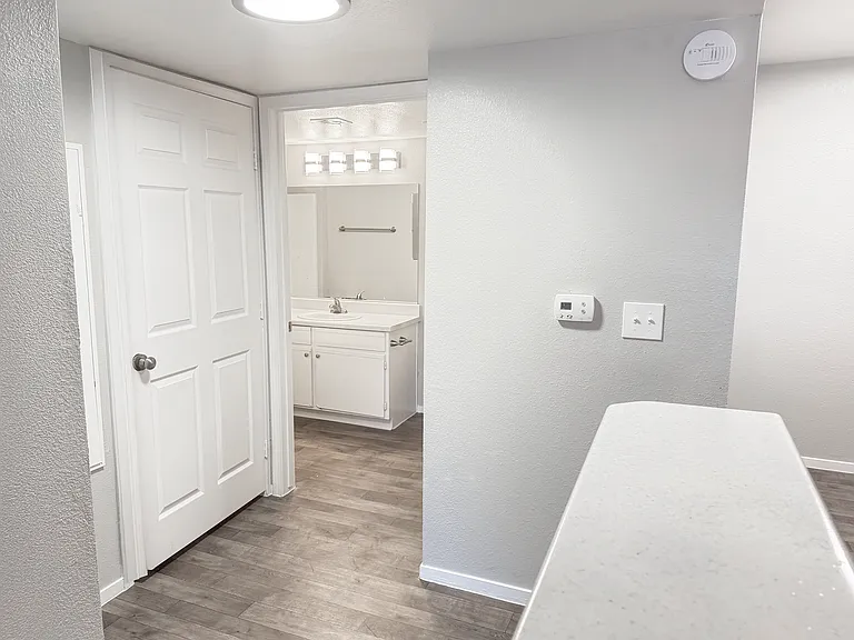 Hallway to Guest bathroom.