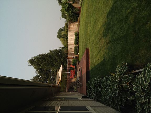 back yard and deck