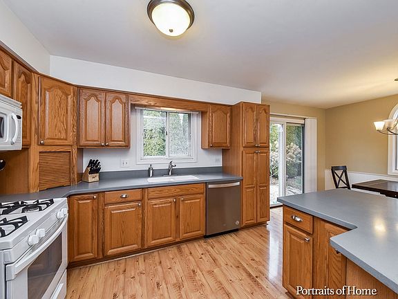 Kitchen is open and updated with extra counter space and pantry cabinets