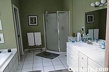 Tile, Double Sinks, Pocket Doors!
