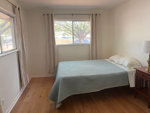 West bedroom (queen size bed for scale)