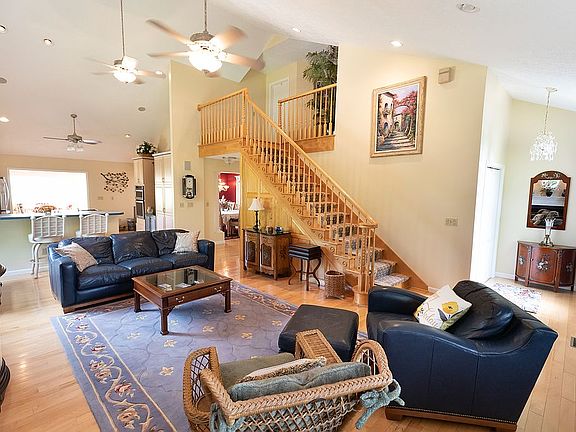 View great room to kitchen