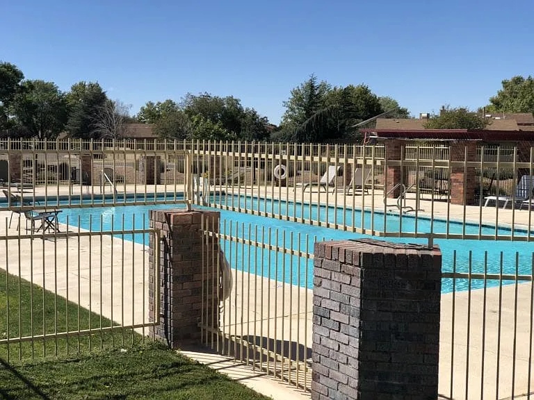One of two swimming pools