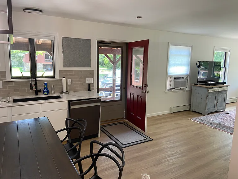 The Kitchen door out to the driveway and part of the great room