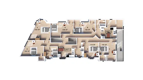Floor plan 5 Bedroom | 1 Bath