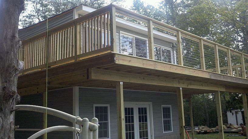 560 sq. ft wraparound deck 