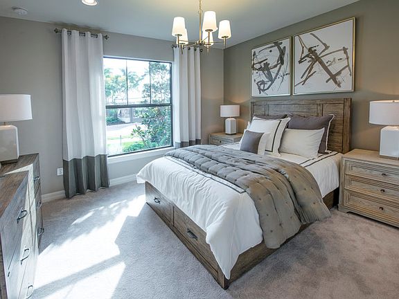 Model Representation Secondary bedroom with closet and adjacent bath