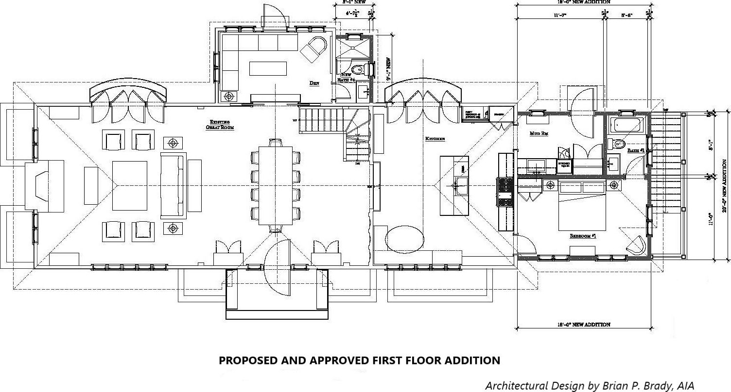  Proposed and ARB-Approved First Floor Addition
