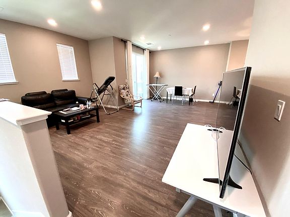 living room and dining area