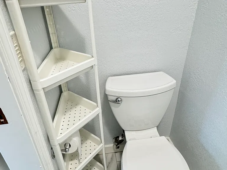 Toilet in master restroom