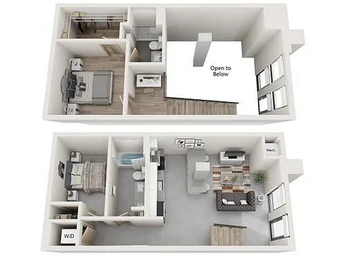 Floor plan R - Walk Up Loft