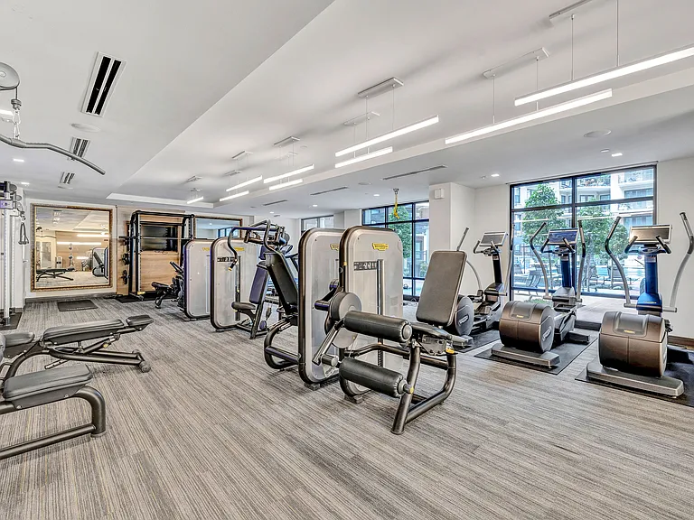 A clean, modern fitness area for everyday workouts.