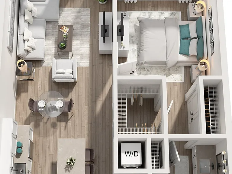 One Bedroom One Bath (756 SF) One Bedroom One Bath (756 SF)