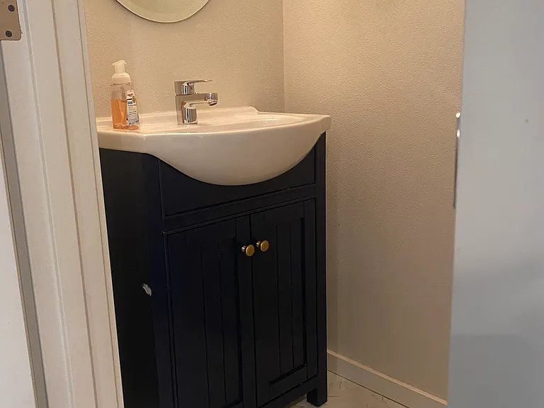 main level powder room