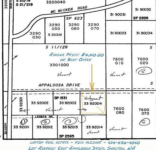 Plat Map of Subject Prop