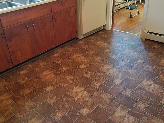 Brand new linoleum in kitche