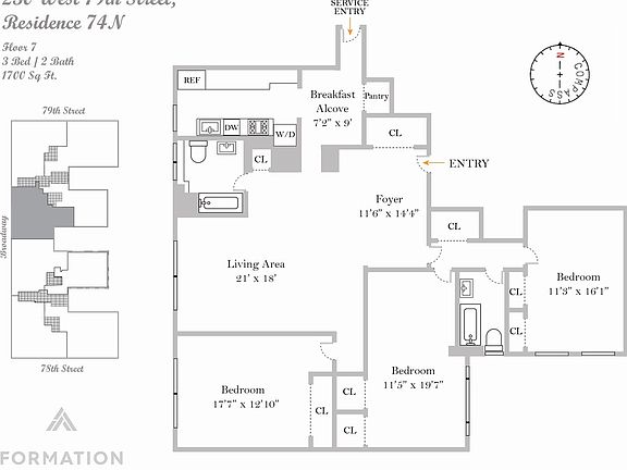 2nd image of 230 W 79th St #74N
