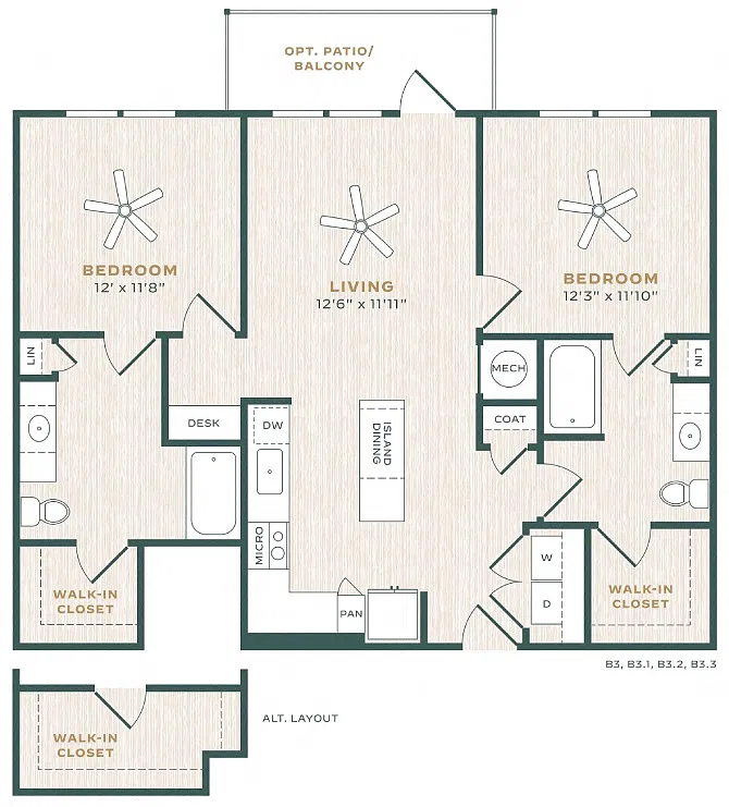 Floor plan B3