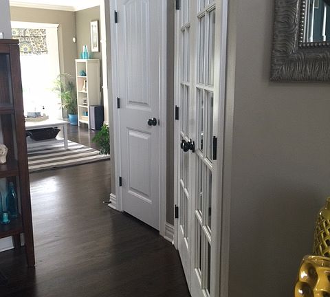 Office through french doors