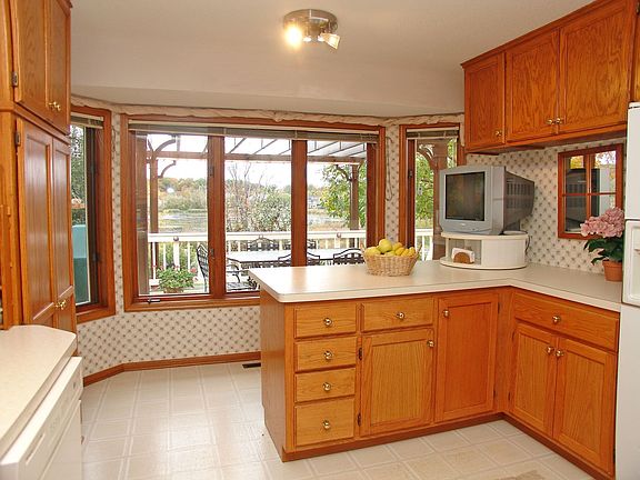 View of pond from kitchen