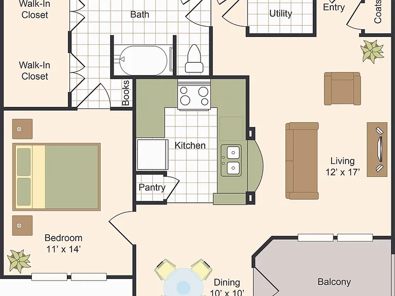 B | 1x1 | 924 sq ft B | 1x1 | 924 sq ft