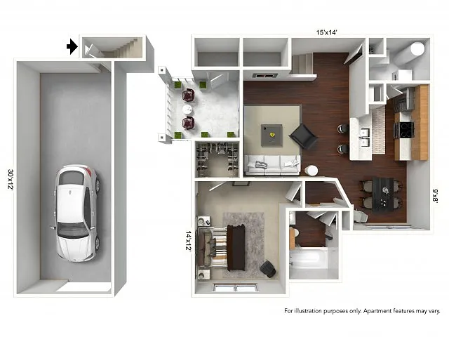 Floor plan A2 Plan with Garage*
