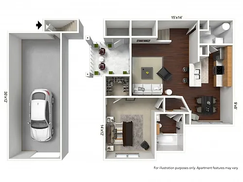 Floor plan A2 Plan with Garage*
