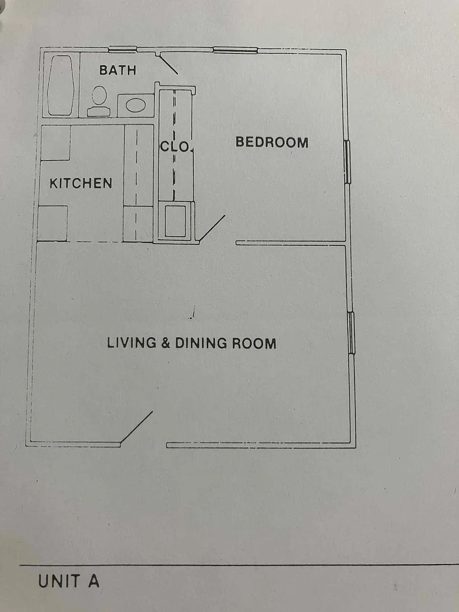 Floor plan Fully Furnished 1 Bedroom