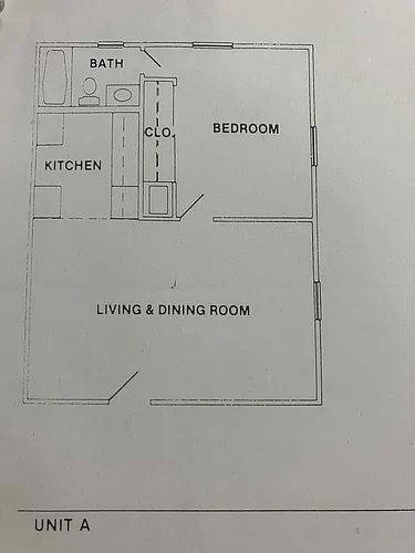 Floor plan Fully Furnished 1 Bedroom