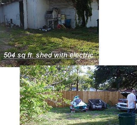 Large Backyard with 504 sq. ft shed