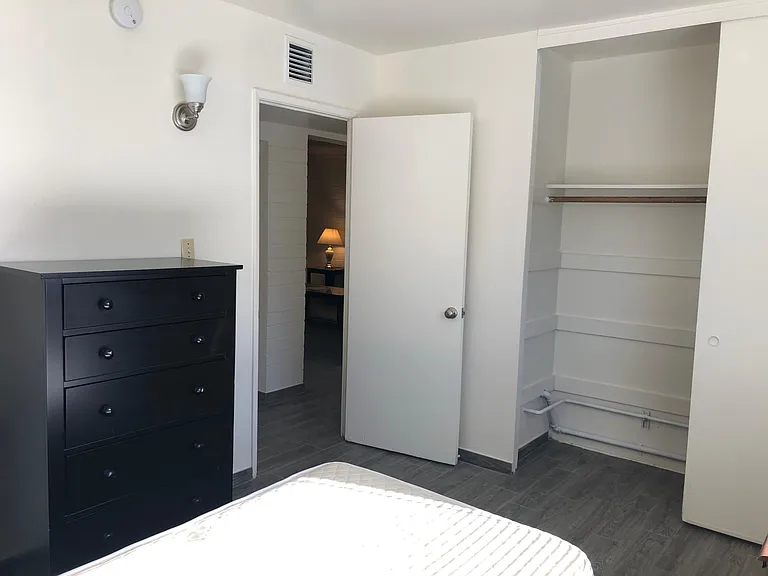 first bedroom closet view
