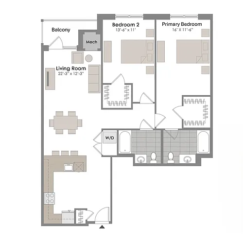 Floor plan B6-B