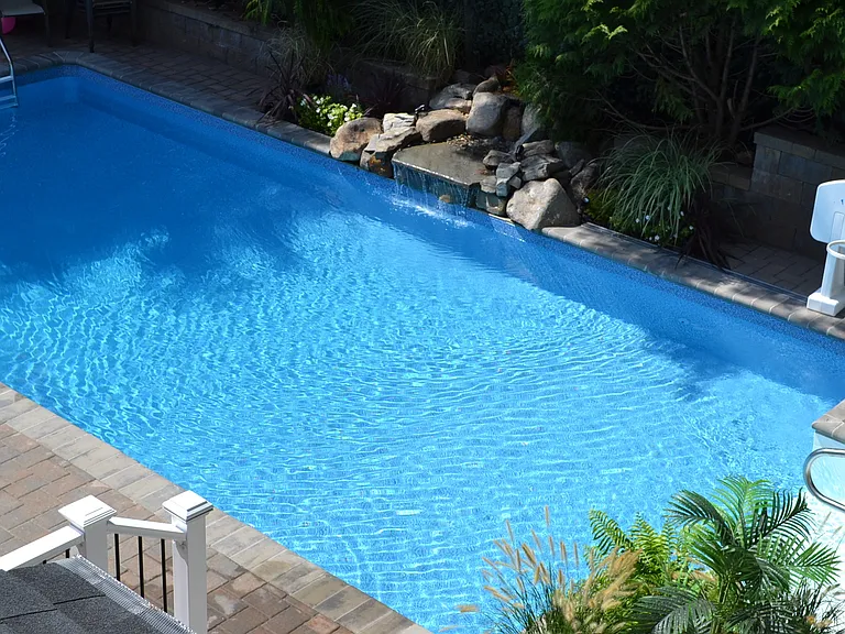 Pool facing window view from bedrooms and kitchen