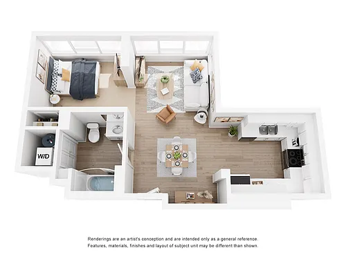 Floor plan Studio 825sf