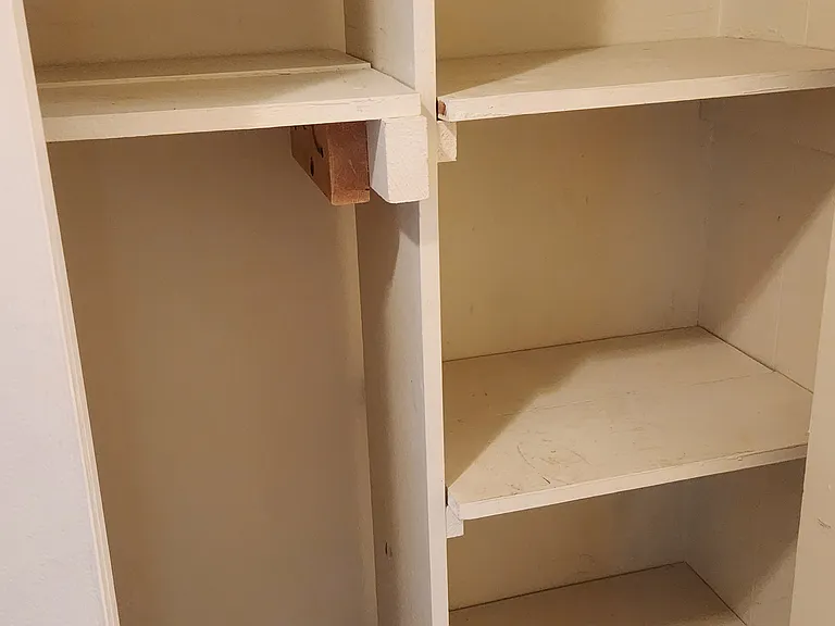 Hall Closet with shelves