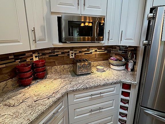 Kitchen with new granite