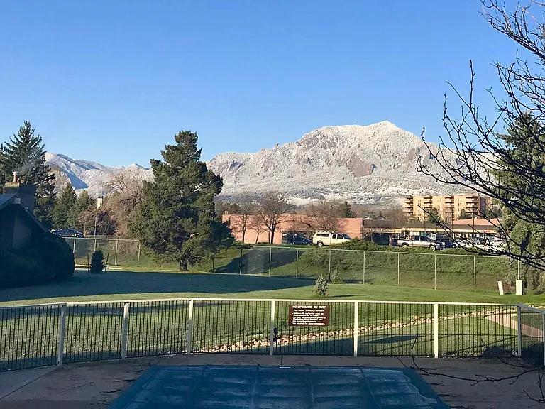 Spring view from balcony/front door