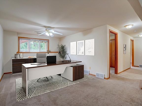 Lower level, flex space. Virtually staged