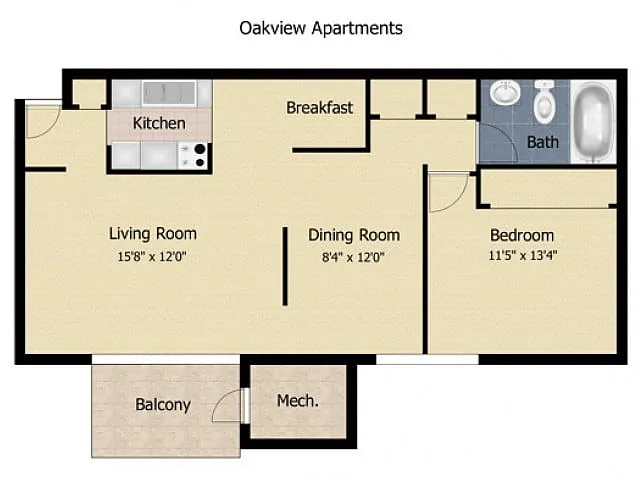 Floor plan 1 Bedroom