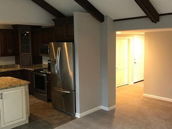 Looking into kitchen and living room