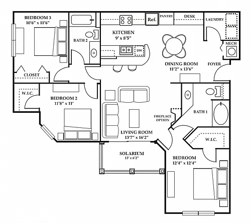 Floor plan 3A