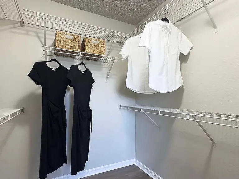 Spacious walk-in closets offer room for your entire wardrobe. You'll love the extra space!