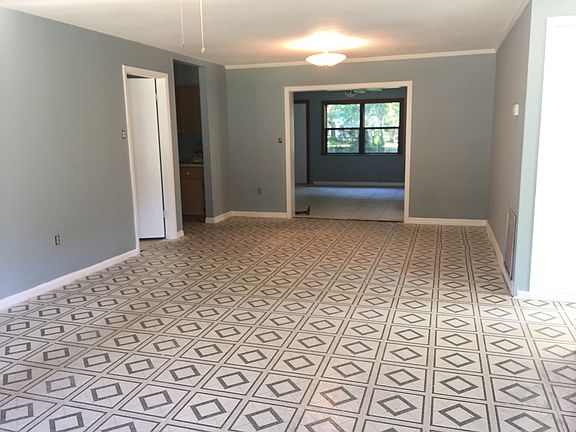 living room with dining area