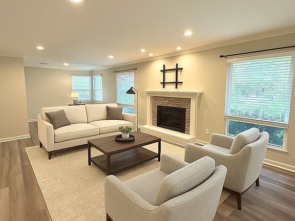 Living room with AI staging
