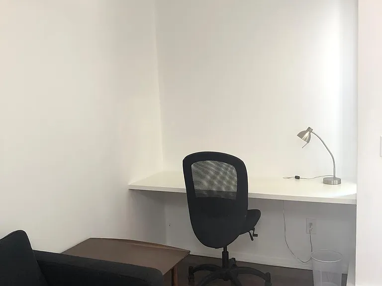 Built in desk in living area