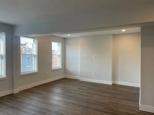 Living room space... lots of room for a sectional & a 75" TV!