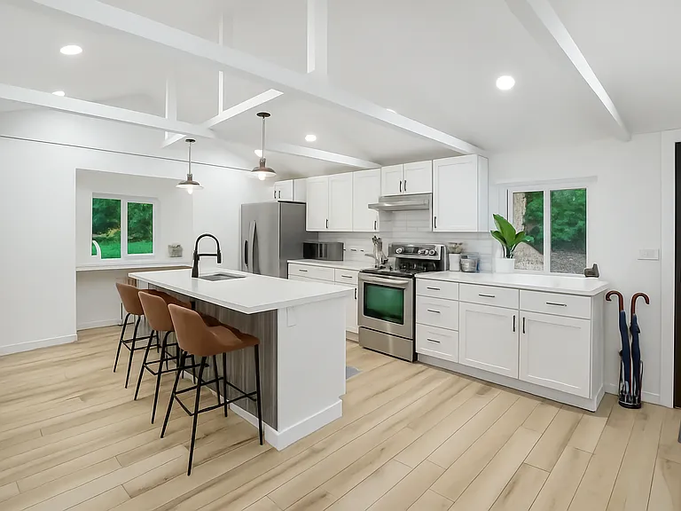 Cook, connect, and create memories in this airy, fully equipped kitchen
