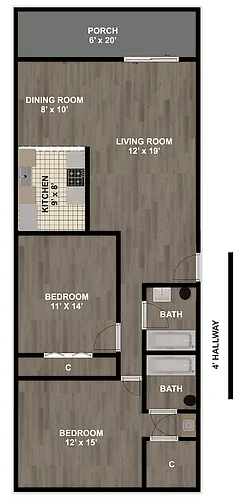 Floor plan 2 Bedroom